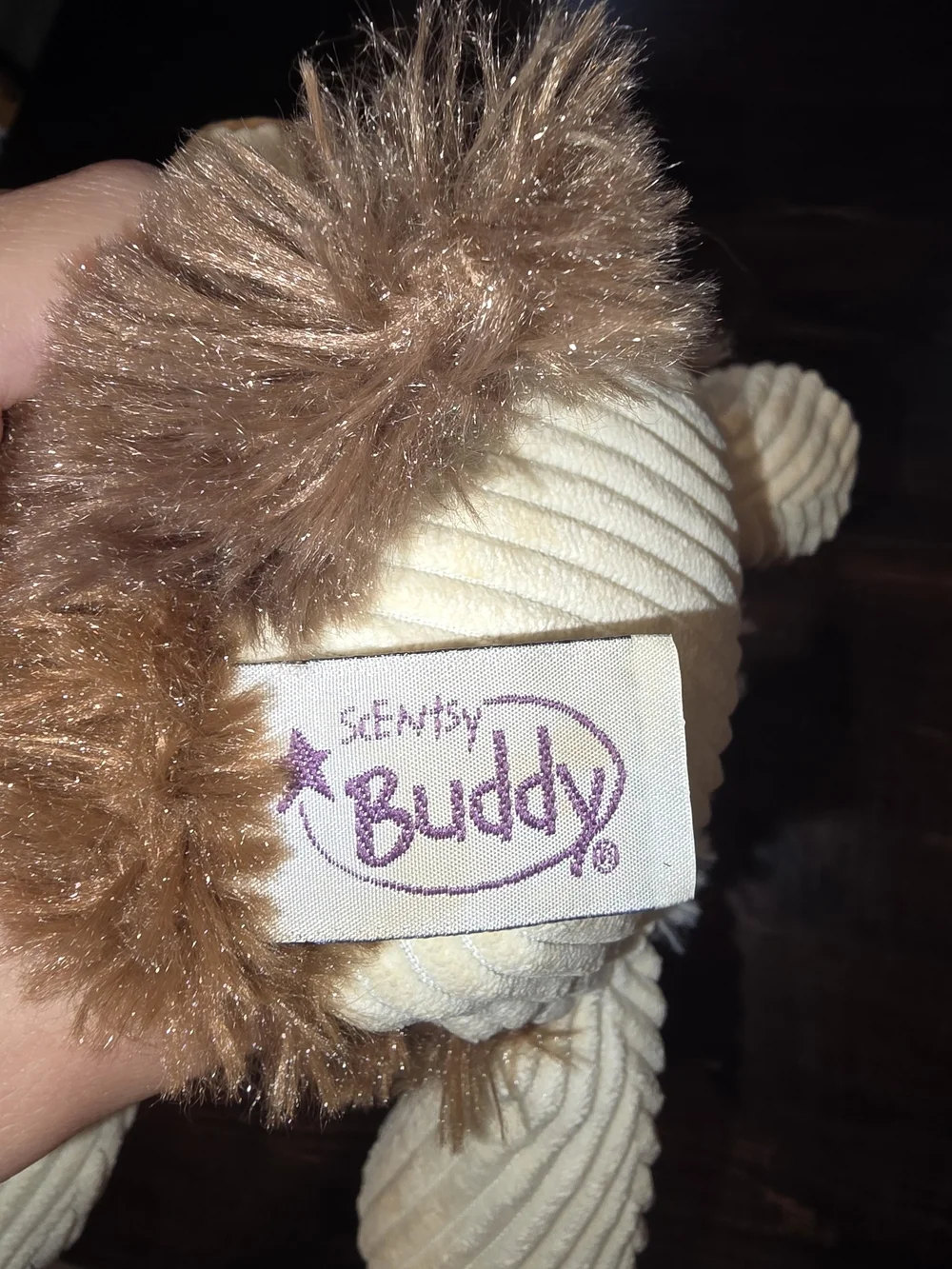 ​Scentsy Buddy Puppy Dog Plush Corduroy Zipper Pocket